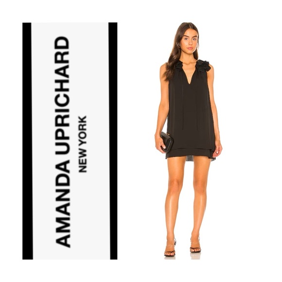 Amanda Uprichard Belle Dress in Black - Picture 1 of 4